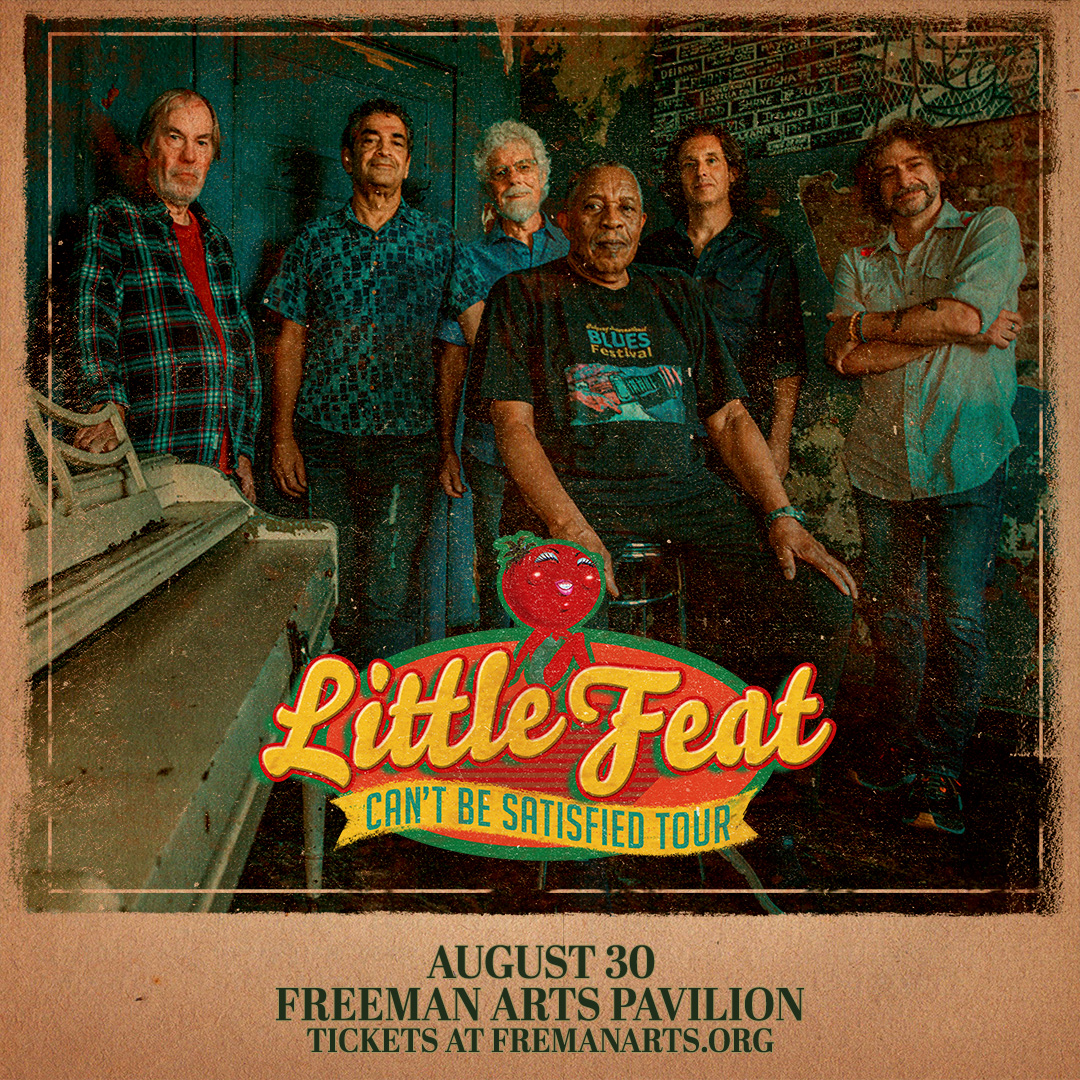A new show has just been added to the Can’t Be Satisfied Tour! Little Feat will be heading over to Freeman Arts Pavilion in Selbyville, DE on August 30th. Tickets go on-sale 3/21 at 10am local. littlefeat.net/tour