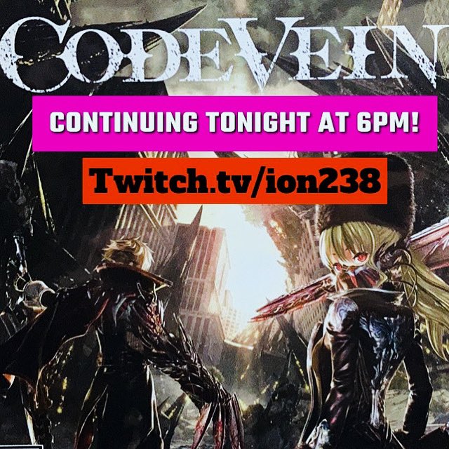 Ion238's tweet photo. #codevein continues tonight at 6pm! Come hang out on https://t.co/4OZyghIIFv as we find out what’s going on with this vampire queen 😈😈

#codeveingame #anime #vampires #darksouls #soulslike #soulsborne #gaming #streaming #twitch #twitchstreamer #twitchaffiliate https://t.co/em31jwspnD