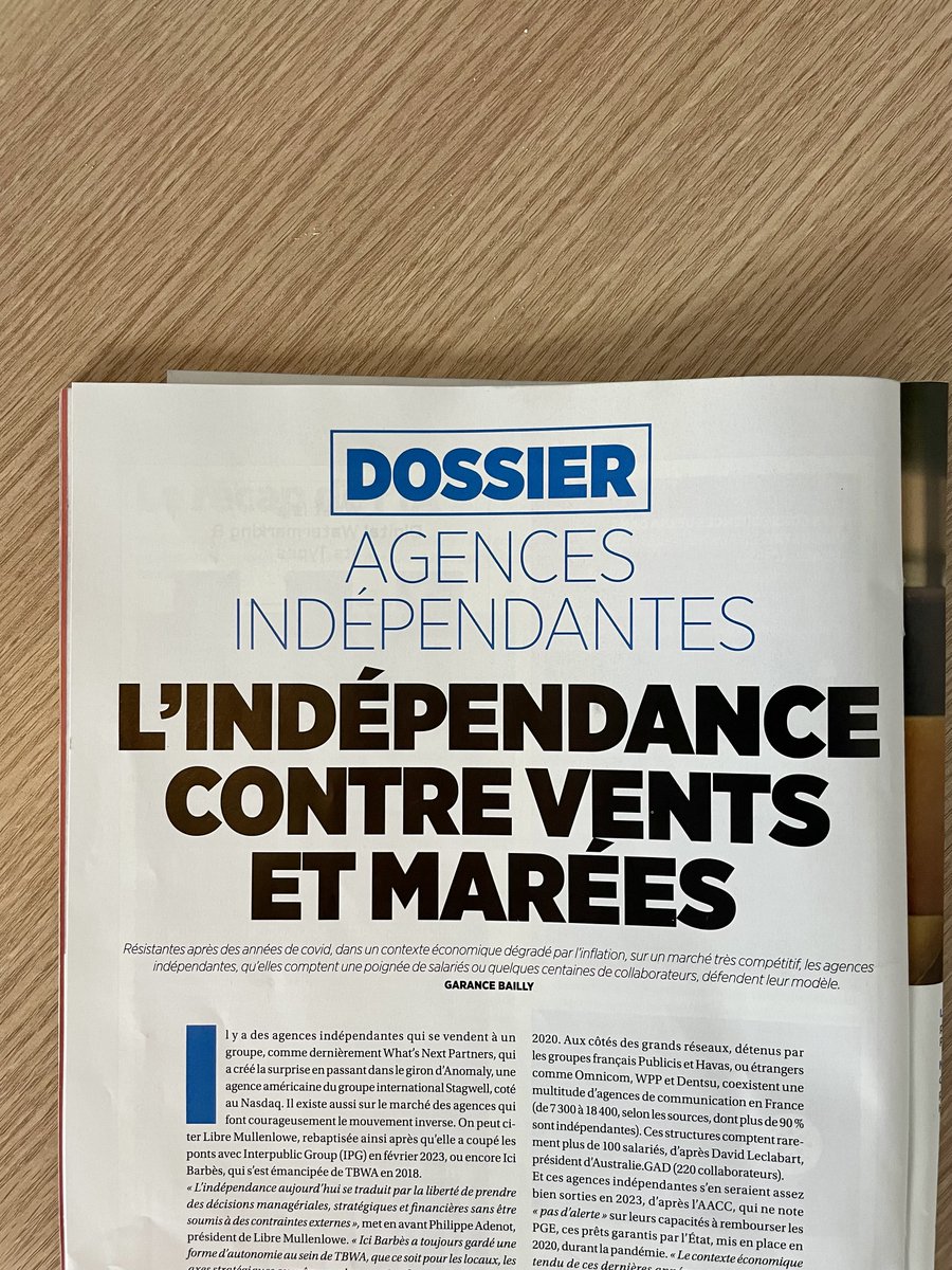 Steveagency's tweet photo. Preuve de la vitalité des agences indépendantes en France, un dossier spécial nous est consacré dans @Strategies cette semaine. Avec du Steve dedans et plusieurs autres agences talentueuses. 
Et peut-être un jour la couv ? 😉 https://t.co/0pAPgCOTI6