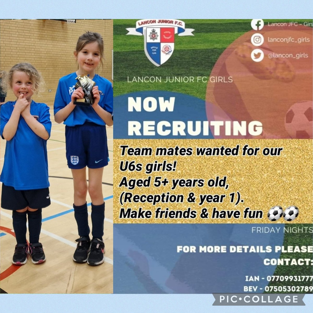 ⚽️Team mates wanted⚽️ Girls in Reception and school year 1. Come and join us if you would like to try football, want to have lots of fun and make fabulous new friends!! @JfcLancon #lanconforlife