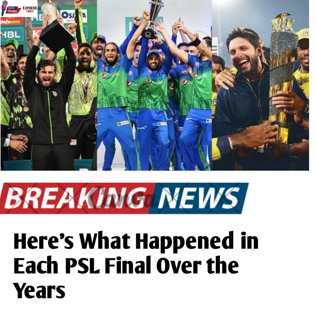 Here’s What Happened in Each PSL Final Over the Years. #PSL9 #PSLFinal Link🔗.........in...........👇 expresstimes.online