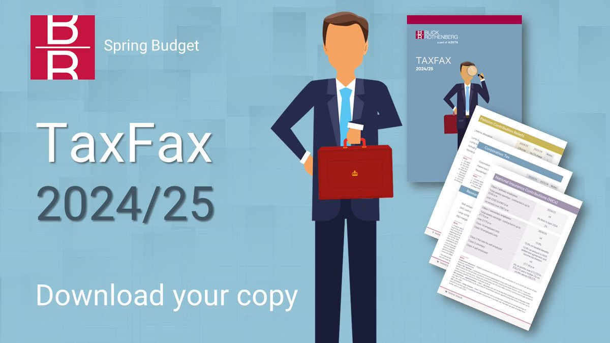 Spring Budget Statement – TaxFax 2024/25 
Updated edition now available

During last week’s #SpringBudget Statement the Chancellor made a number of surprise announcements. So how do those changes impact you?

Our TaxFax guide, which outlines key tax information, has been updated