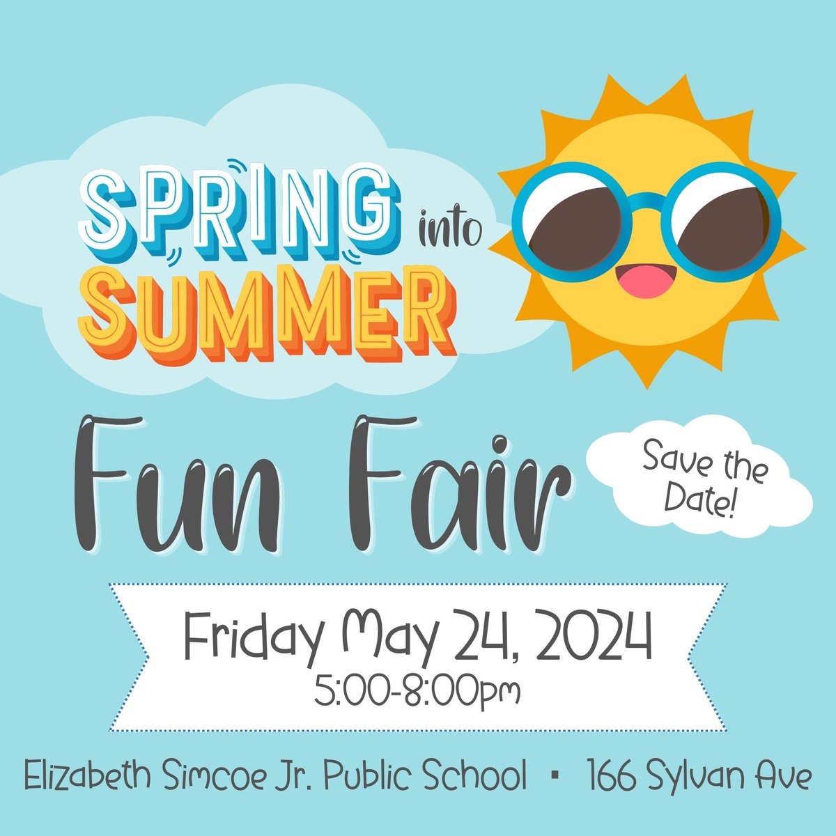 Prepare for an epic celebration, packed with exciting activities that are sure to please people of all ages. 

Date: Friday, May 24, 2024
Time: 5-8pm
Place: 166 Sylvan Ave.
Rain or Shine. 

Follow us on Instagram or Facebook for more details or visit elizabethsimcoeschoolcouncil.ca!