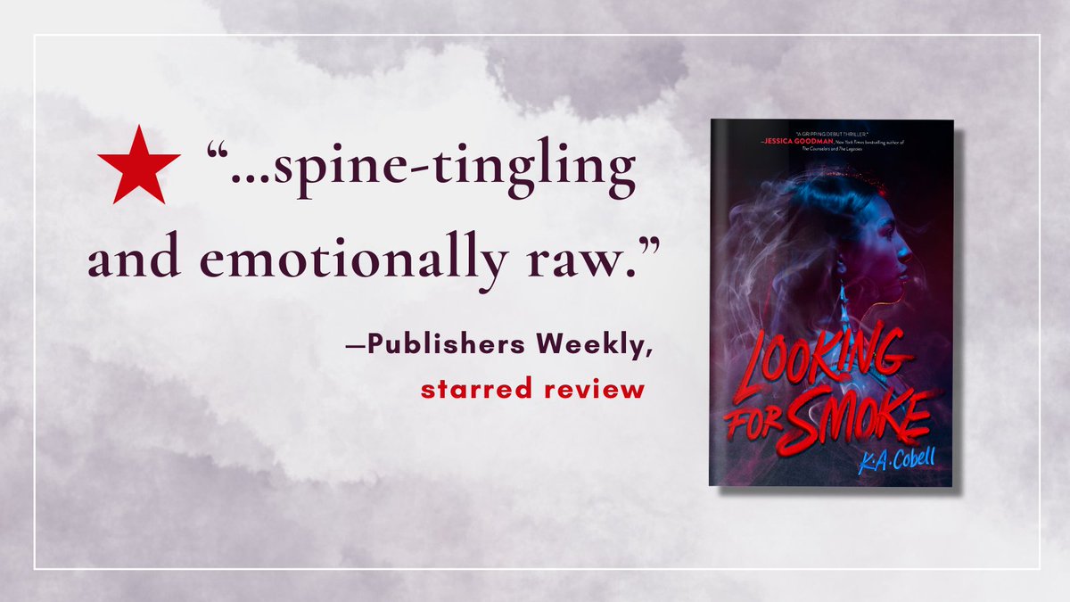 ⭐️STARRED REVIEW from Publishers Weekly⭐️ Looking for Smoke just got its first starred review! They say it 'delivers a gut-punch of an ending.' You can read the full thing here: publishersweekly.com/9780063318670