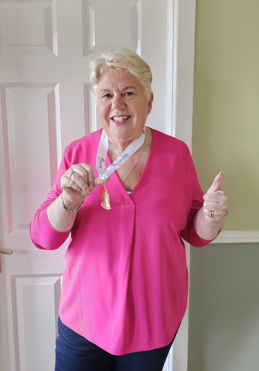 A huge thank you and big congratulations to Yvonne Butler on receiving her bespoke winners medal after completing her 100km in 30 days for Thrombosis Ireland💪 ❤️❤️❤️❤️❤️❤️❤️❤️❤️❤️❤️❤️❤️ Show your support by donating to her fundraising page now 👇 idonate.ie/event/100kmin3…