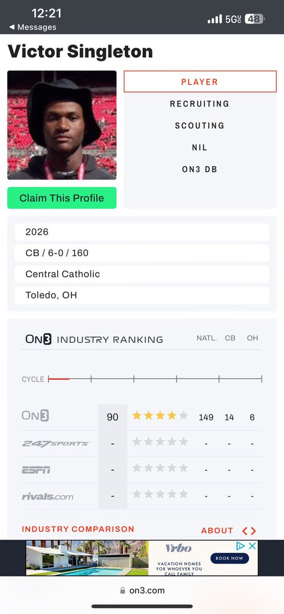Blessed to be named a 4⭐️!! <a href="/On3Recruits/">Follow @Rivals</a> <a href="/ByKyleKelly/">Kyle Kelly</a>