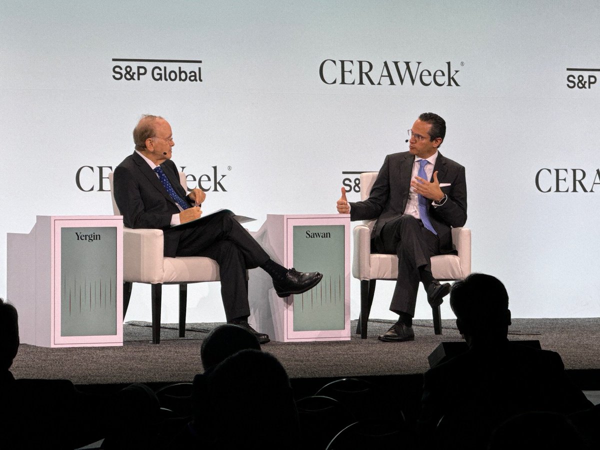 Day one continues with a dialogue between Wael Sawan, Chief Executive Officer, @Shell, and Daniel Yergin engaged #CERAWeek 2024.