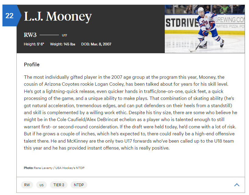 #FutureGopher L.J. Mooney comes in at #22 overall in @scottcwheeler 's first #2025NHLDraft ranking
👀📈