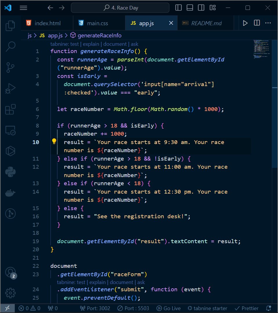 AdebayoGlover's tweet image. #VanillaJavaScript 
@Codecademy projects - Race Day