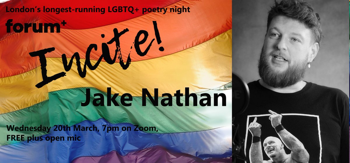 This Wednesday join Incite online!

🎩Hosted by <a href="/Hannah_Chutzpah/">Hannawe'en 🎃🕸️</a>
🎙️Headline set from Jake Nathan 
🏳️‍🌈Amazing open mic
🎟️<a href="/incitecabaret/">incitelgbt</a> is FREE to join

For a link to the forum+ spoken word event email info@forumplus.org.uk &amp; check out facebook.com/events/1138051…