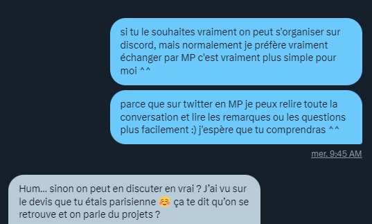 valonia_art's tweet photo. "je te prends une commande de dessin, mais comme tu refuses mon rendez-vous galant finalement non"

Vraiment s'il vous plaît ne faites pas ça, d'insister à ce point pour avoir des rendez-vous avec des artistes femmes et d'insister sur le fait que vous connaissez leur adresse🫠 https://t.co/oAZLJuM31u