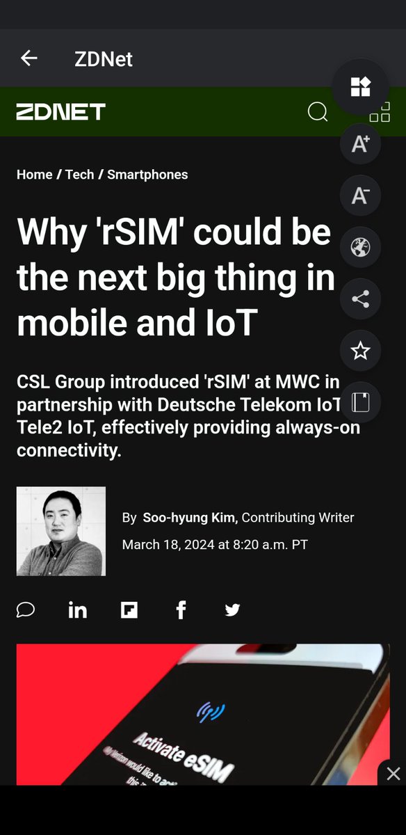 tek_nikel54's tweet image. Why #rSIM #couldbe #nextbigthing in #mobile and #IoT. #CSLGroup #introduced 'rSIM' at #MWC in #partnership with #DeutscheTelekomIoT n #Tele2IoT, #effectively #providing #alwayson #connectivity🤖

#mobiletech #esim #usim #automaticswitch #Tek_Nickel054🤖
zdnet.com/google-amp/art…