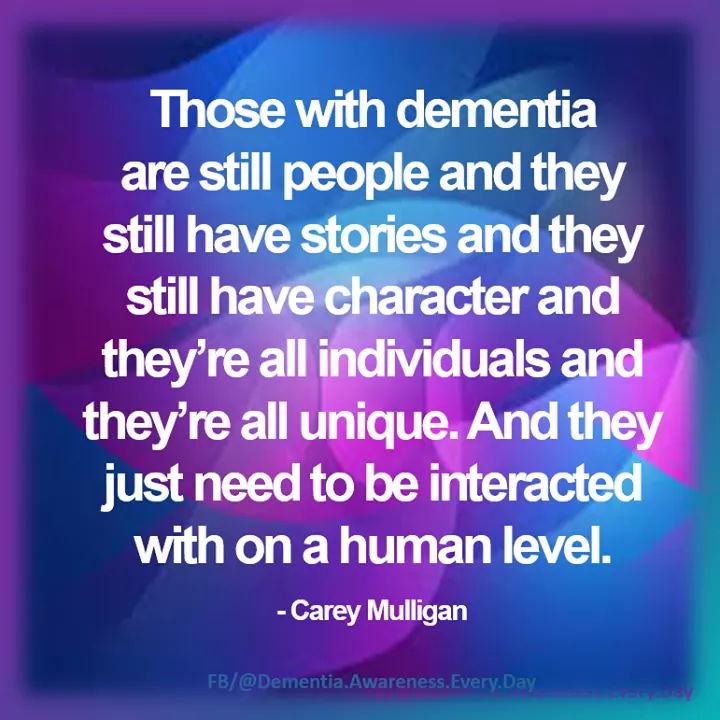 Please re-Tweet this poignant reminder to focus on the person, not the disease.

#dementia #Alzheimers #kindness #quote