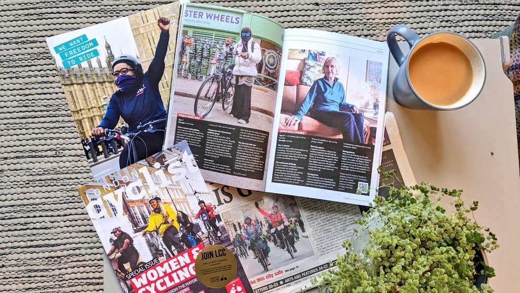 Spotted anything different about the latest @London_Cycling members magazine? Yup - it's been taken over by women!! 💃🚲 💃🚲 Read all about cycling & women's health, campaigning, inspiring women & much more… landing on members’ doormats from today 🤩 lcc.org.uk/membership/