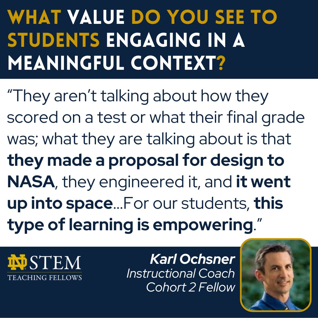 NDSTEMFellows's tweet photo. Instructional coach &amp; Cohort 2 #STEMFellow Karl describes the impact of bringing meaningful contexts into students' lessons as he references his students' #NASATechRise Challenge project. Check out the news video featuring Karl and two of his students: https://t.co/0aKocu0wcW https://t.co/41ewA9sNsA