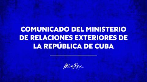 Convoca el MINREX al Encargado de Negocios de EEUU para protestar por la conducta injerencista de su gobierno

📌 Comunicado del Ministerio de Relaciones Exteriores de la República de #Cuba 🇨🇺.

🔗 cubaminrex.cu/es/convoca-el-…