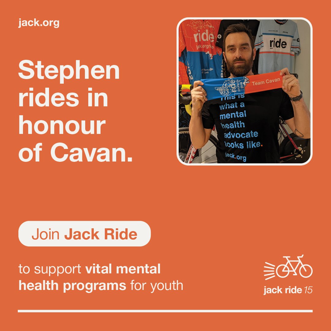 Real people. Real stories. This is why we Ride. This is Stephen. This is his 8th Jack Ride, and rides in honor of his cousin Cavan. To join riders like Stephen, visit jack.org/ride to register. #RideOn #WhyIRide #JackRide