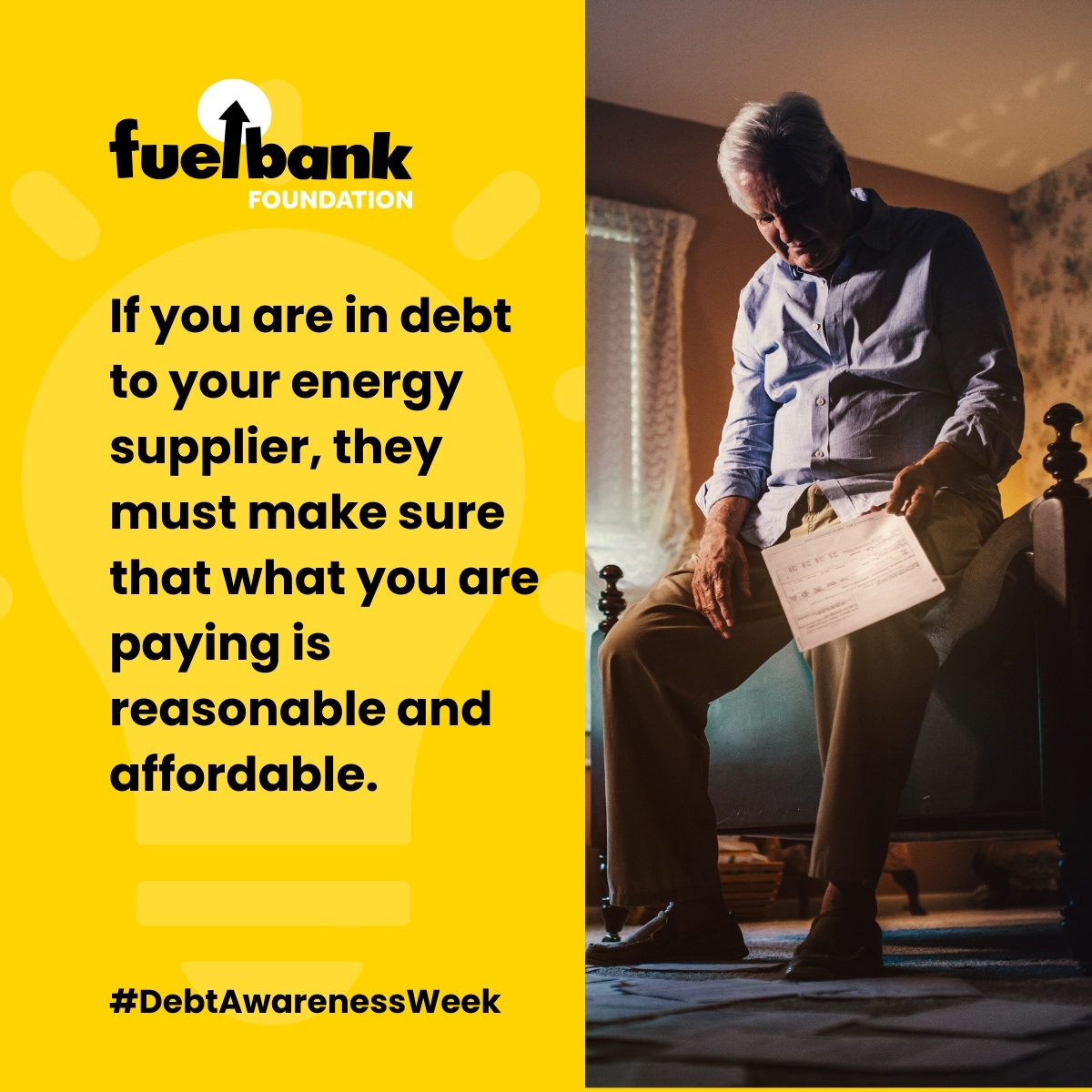 If you’re struggling to afford your energy bills, speak to your supplier to discuss a suitable repayment plan. Suppliers have an obligation to help you come to a solution that works for both of you. #DebtAwarenessWeek #EnergyBills