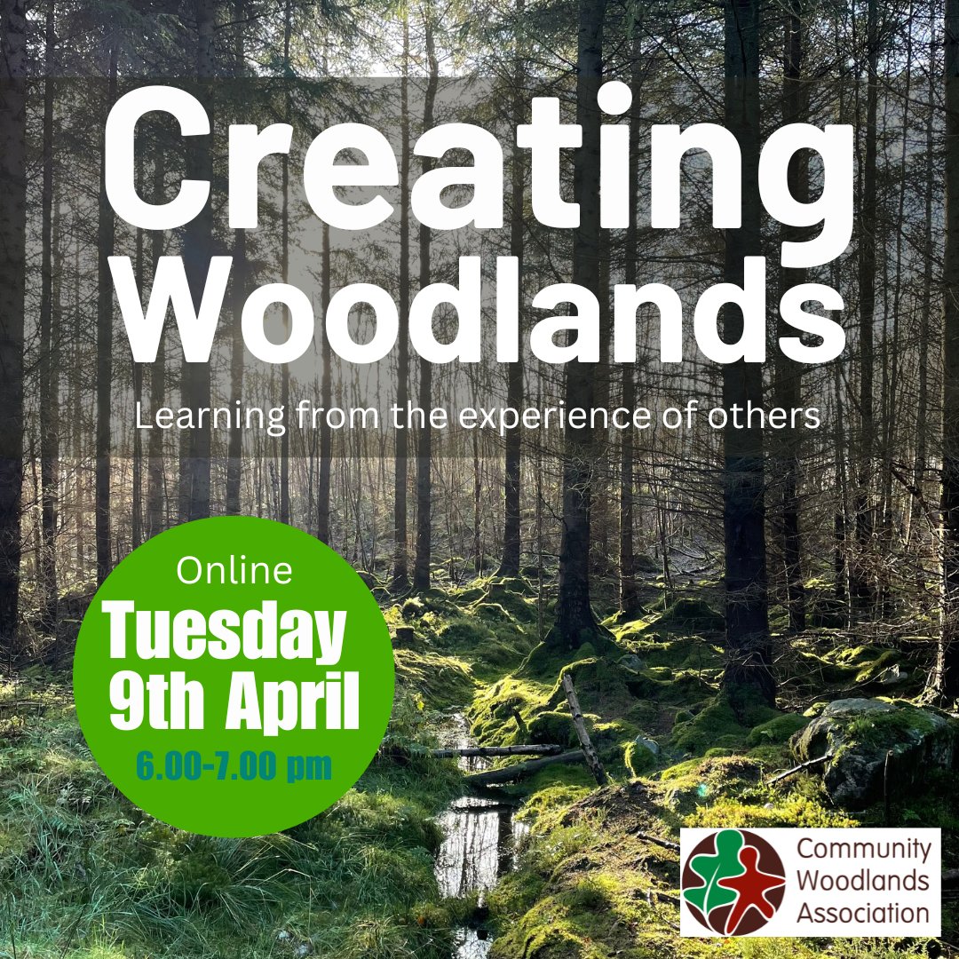 Is your community woodland group wondering how to create a new woodland? Join us to hear how two woodland groups created their own new woodlands, and the processes they went through to get there. Find out more : communitywoods.org/events