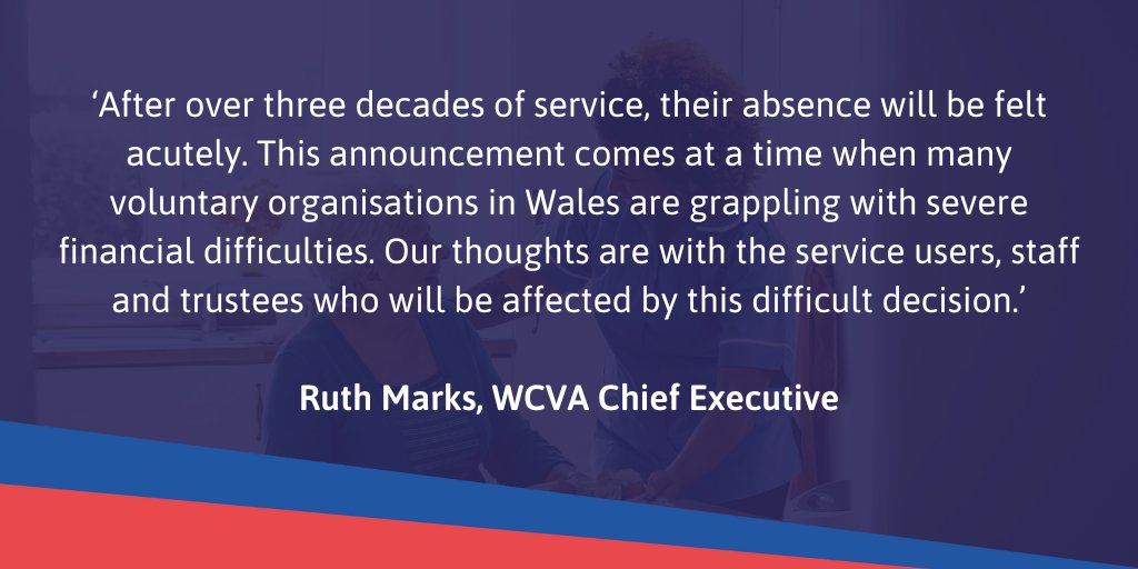 We were alarmed to hear earlier today @1CareCollective announcing their permanent closure. This will be a huge loss for service users and the wider voluntary sector in Wales.