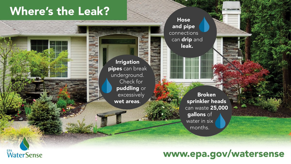 CorpCommAZ's tweet image. It&apos;s #FixaLeakWeek, this week we&apos;ll be sharing tips from
@EPAwatersense on how to prevent water waste and detect leaks. Did you know the avg American household wastes nearly 10,000 gallons of water a year from household leaks?
