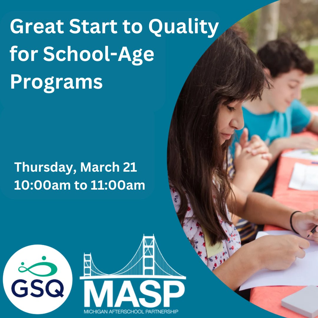 Join this session to learn more about Great Start to Quality’s quality improvement process and the resources available to you and your team. Register Now! lp.constantcontactpages.com/ev/reg/3qrfj6j