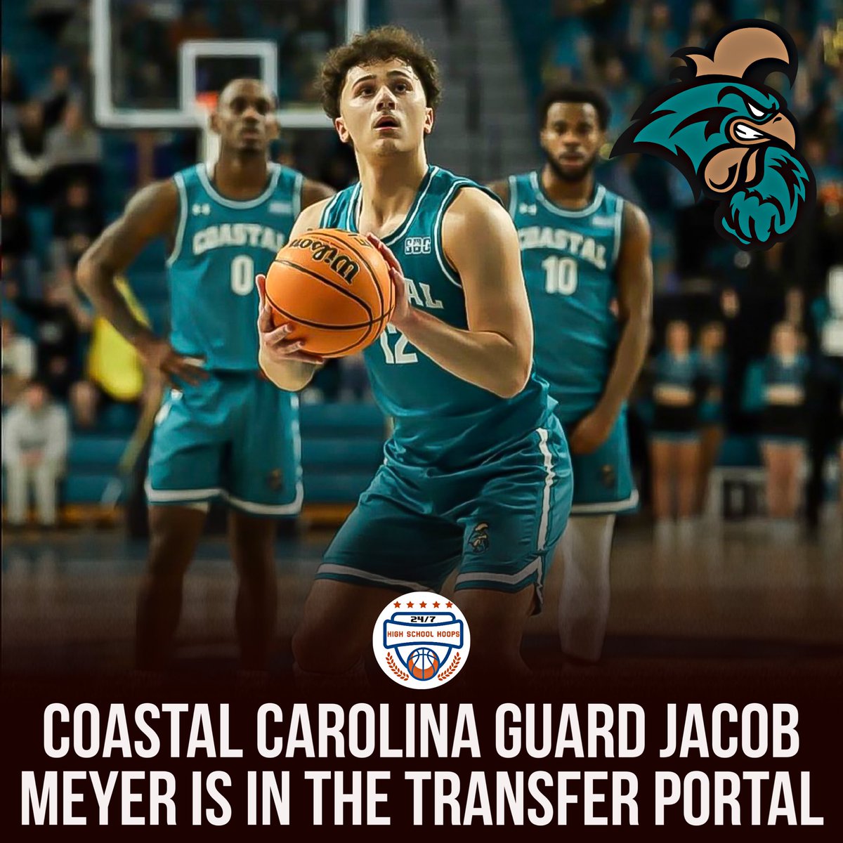 Coastal Carolina guard Jacob Meyer tells me he’s heard from these schools since hitting the portal:

Minnesota
Virginia Tech
Mississippi State
Ole Miss
St. John’s
Georgetown
Penn State
Utah State
LSU
Colorado State
UNC-Wilmington 
Western Kentucky 
New Mexico State 
Tulane