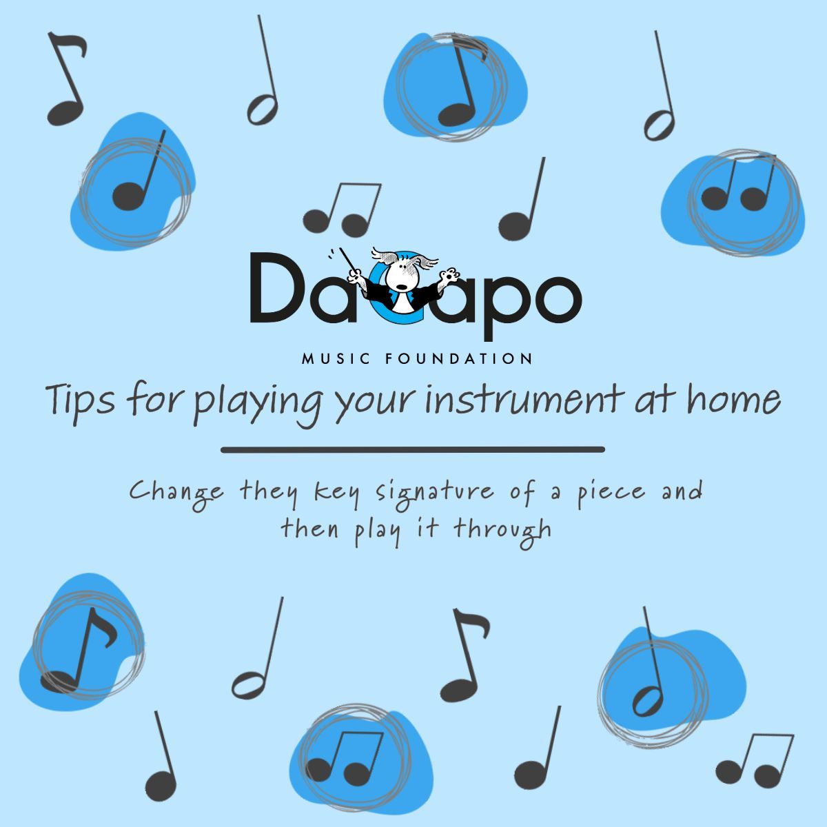 DaCapo Music Foundation (@dacapomusic) on Twitter photo Not sure what to do when playing your instrument at home? Try this challenge to guide your practice. Make it harder for yourself by choosing key signatures that are more challenging for your instrument! 
#MusicChallenge #MusicSchool #MusicTips #PractiseTips #MusicAtHome Not sure what to do when playing your instrument at home? Try this challenge to guide your practice. Make it harder for yourself by choosing key signatures that are more challenging for your instrument! 
#MusicChallenge #MusicSchool #MusicTips #PractiseTips #MusicAtHome