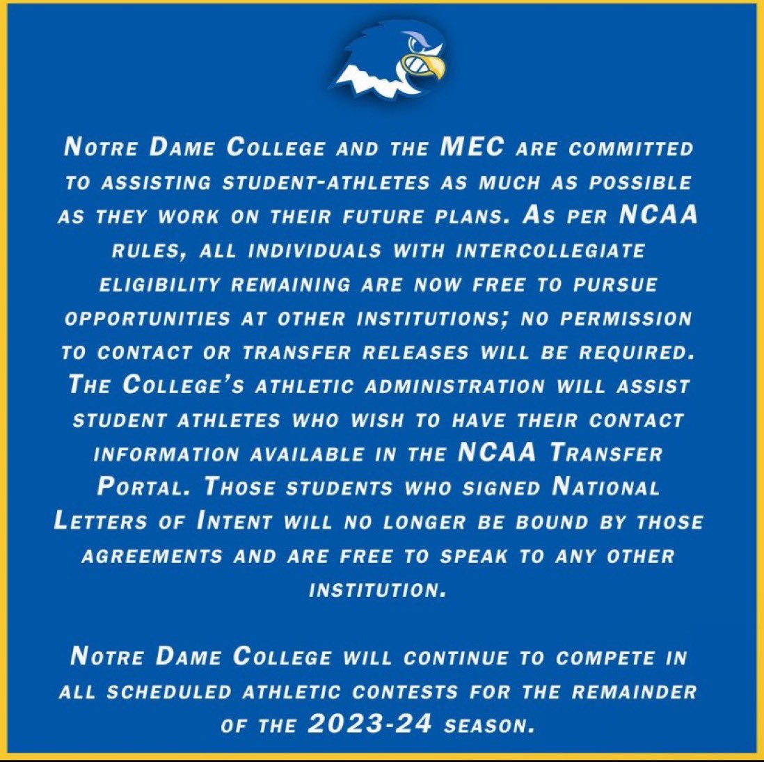 With Notre Dame College shutting down, I have officially been entered into the transfer portal!
Nolan James:
Freshman
6’1
200 lbs
3B/SS/INF/OF
3.889 GPA (Fall Semester Deans List)
110 Exit Velocity 
Other Metrics and video coming soon