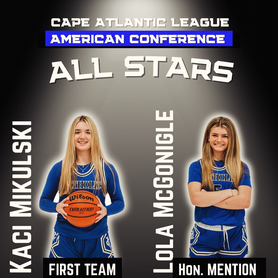wcladycrusaders's tweet photo. Congratulations to Kaci &amp; Lola on their selection as Cape Atlantic League’s American Conference All Stars. Kaci was selected for First Team and Lola was selected as Honorable Mention in unquestionably the CAL’s most competitive/elite conference.
@KaciMikulski 
@LolaMcgonigle https://t.co/o8DOe2JujO