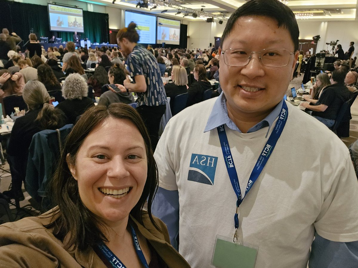 We're at the <a href="/bctf/">BC Teachers’ Federation</a> BC Teachers' Federation AGM in Vancouver today, and spending time with friends and colleagues in BC labour like <a href="/kanetse/">Kane Tse</a> President of the <a href="/hsabc/">HSABC</a>. Great discussions from delegates and so much support for BC teachers!