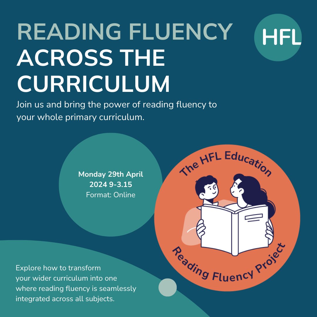❗️Win a place on our BRAND NEW Reading Fluency Across the Primary Curriculum training!❗️ Tag a teacher in this post & you'll be entered into a draw to win your place. Read more about it: hub.hfleducation.org/shop/product.p… Enter by 9am on 22.4.24. Winners will be announced on the same day!