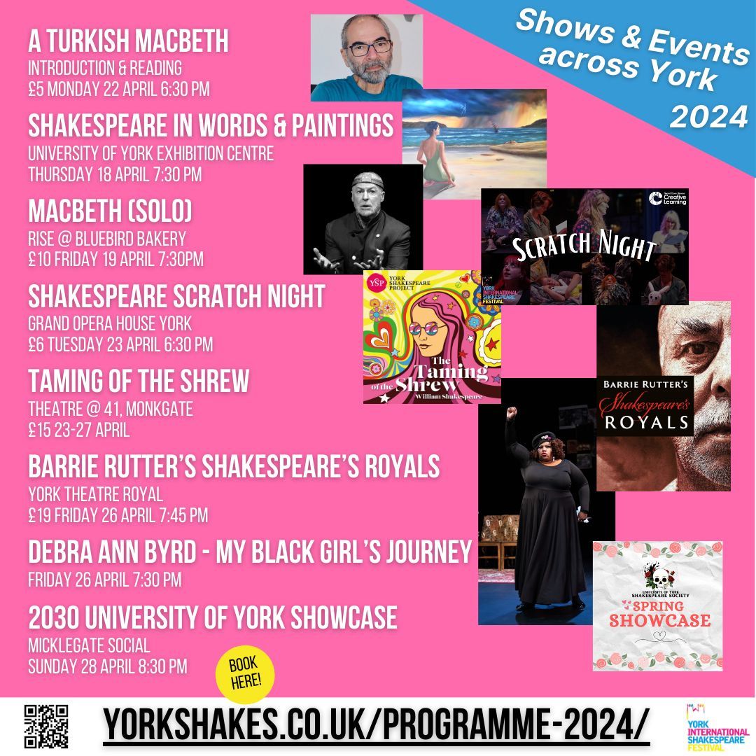 York International Shakespeare Festival (@yorkshakes) on Twitter photo Can one desire too much of a good thing?
We think not! There's still more to discover in the #YISF 2024 programme!
Feast your eyes - visit buff.ly/3PdI5W4 to see everything in one place!
#YorkShakes #York #Shakespeare #ESFN @YSPYork @GrandOperaYork <a href="/YorkTheatre/">York Theatre Royal</a> Can one desire too much of a good thing?
We think not! There's still more to discover in the #YISF 2024 programme!
Feast your eyes - visit buff.ly/3PdI5W4 to see everything in one place!
#YorkShakes #York #Shakespeare #ESFN @YSPYork @GrandOperaYork <a href="/YorkTheatre/">York Theatre Royal</a>