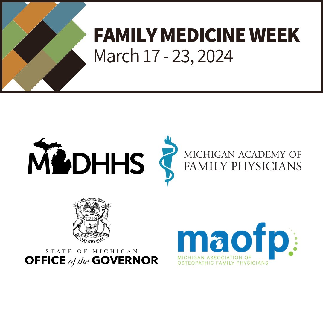 The <a href="/MichiganHHS/">Michigan HHS Dept</a> today issued a press release recognizing the benefits of having a family physician. The release marks the start of #MiFamMedWeek, which highlights family physicians’ dedication to providing comprehensive, coordinated primary care. 

michigan.gov/mdhhs/inside-m…