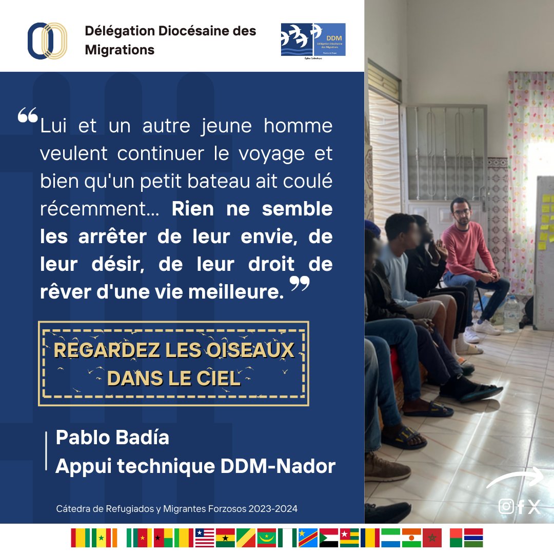 ddmigrations's tweet photo. ❕"Rien ne semble les arrêter de leur envie, de leur désir, de leur droit de rêver d'une vie meilleure."

▪️Depuis la #DDM nous continuerons à prendre soin et à accompagner nos frères et sœurs en mobilité👣..de #Pablo, appui technique DDM-Nador.

Swiper⬅️pour lire, bonne lecture! https://t.co/sNCrf92Xdl