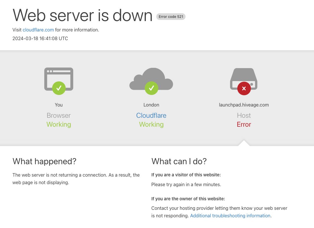 coysh_'s tweet photo. @hiveage I'm getting a Cloudflare 512 error trying to access Hiveage. Is this a known problem? https://t.co/vQDXhjAO47