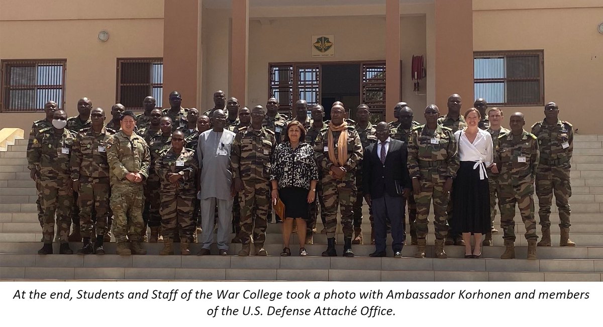 🇺🇸✨ L'Ambassadeur des USA au Mali, Rachna Korhonen, a partagé des perspectives clés sur les partenariats stratégiques lors d'une conférence à l'École de Guerre du Mali. Les États-Unis soutiennent un Mali pacifique, prospère et leader régional. #USAMaliToujoursEnsemble 🌍🤝