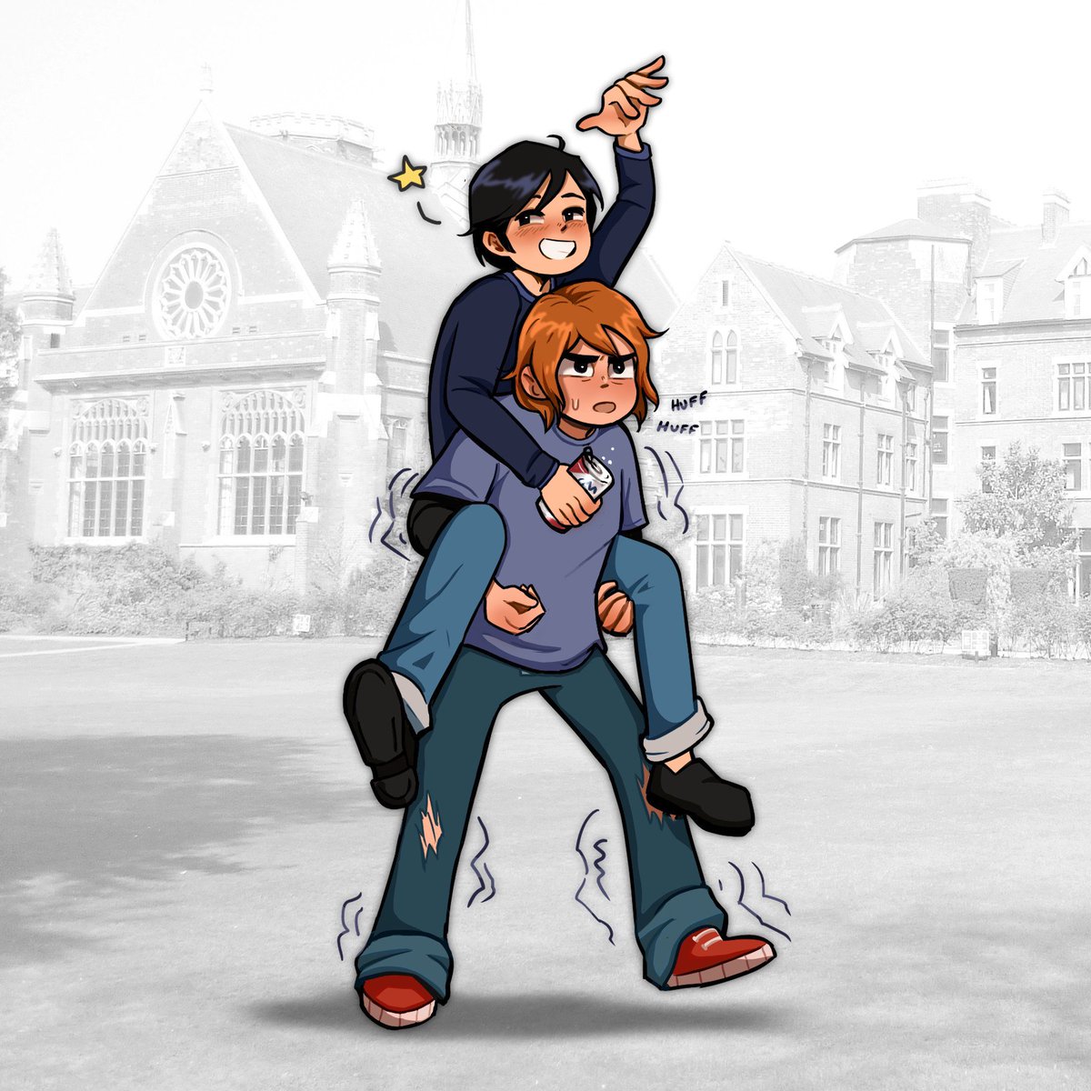 lovespelt's tweet photo. drunk walk home (college era 🍻) #ScottPilgrim #Scollace https://t.co/DO3kGAgi25