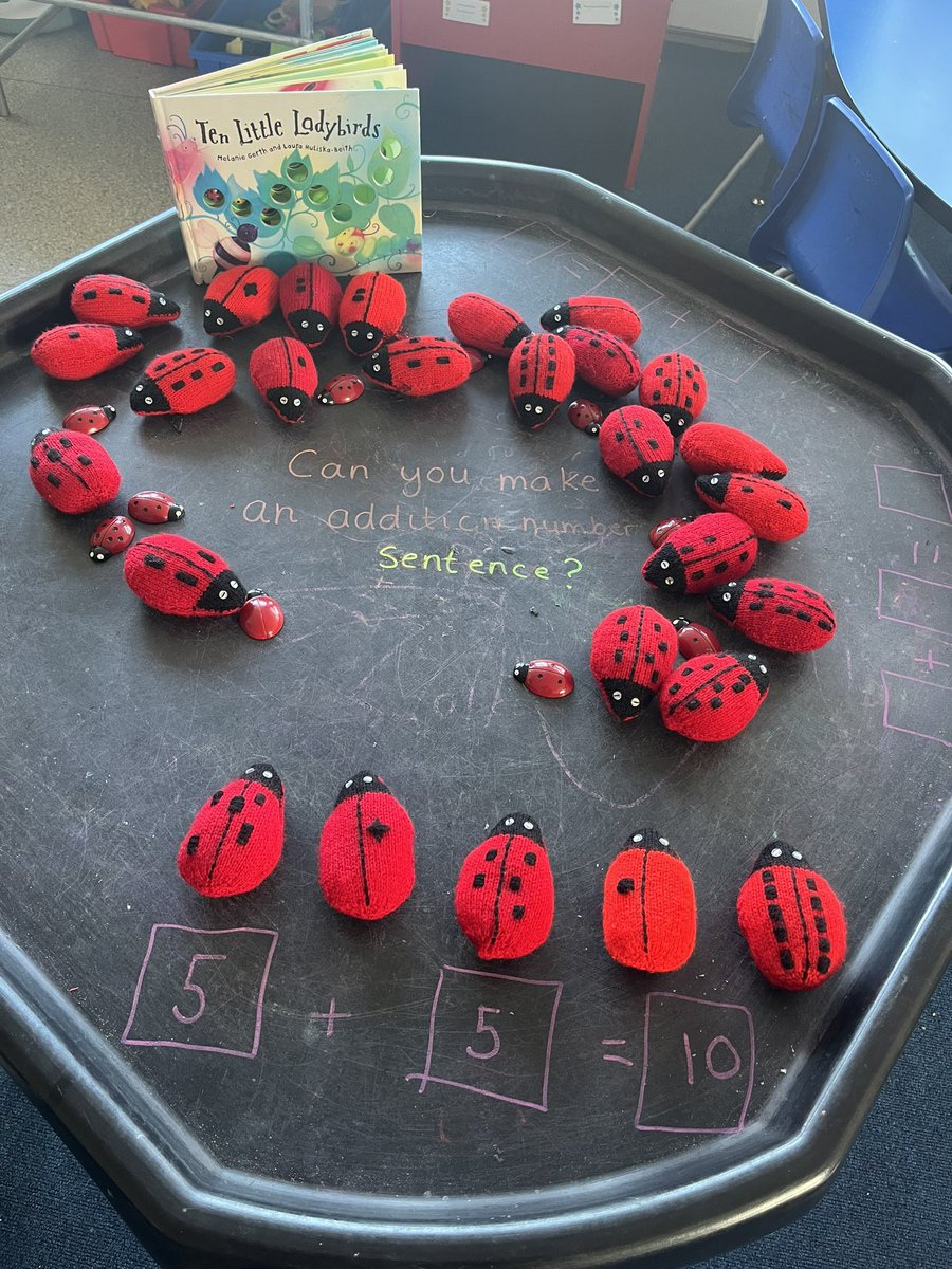 P1 are continuing to work on creating addition number sentences with the help of our ladybird friends! #stlukesnumeracy