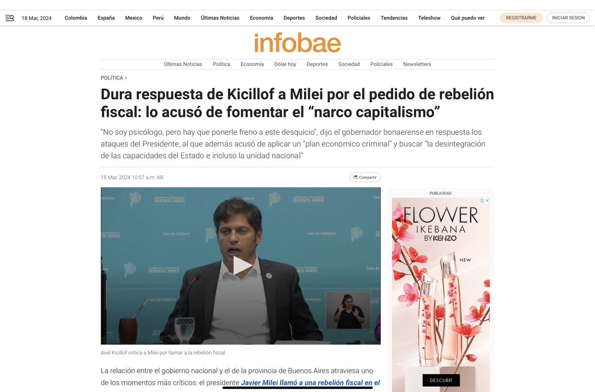 Lo grave es que @Kicillofok , actual Gobernador de la Provincia de Buenos Aires, que también es el ex Gobernador de la Provincia de Buenos Aires, que también fue Diputado nacional del kirchnerismo y que también fue Ministro de Economía diga que el avance narco en el territorio…