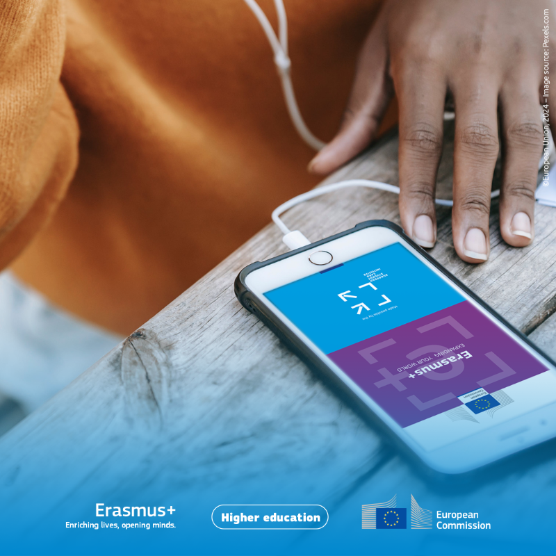EUErasmusPlus's tweet photo. #ErasmusPlus students! We’ve got news! 🙊 

The Erasmus+ App offers improved features to help you find your mobility destination! 

👍 User-friendly login 
🔎 Filtering and searching 
🆕 Home module to help you in finding accommodation in your destination!