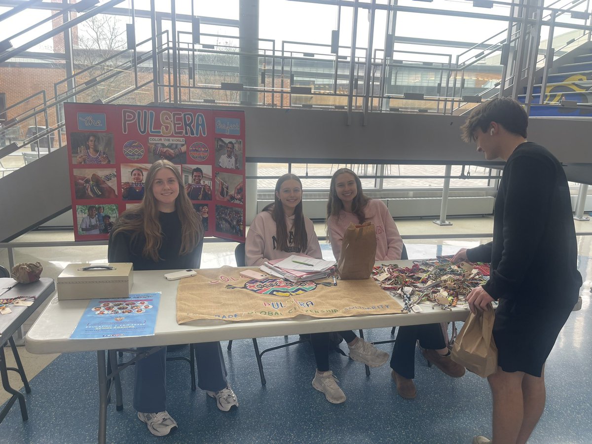 Pulseras to benefit the <a href="/pulseraproject/">The Pulsera Project</a> both today and tomorrow during all lunch hours. <a href="/nshs_sandburg/">Sandburg NSHS</a>