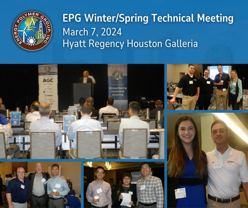 EnergyPolymer's tweet image. Pictures from the 2024 EPG Winter/Spring Technical Meeting are posted on our website! Check them out now: energypolymergroup.org/gallery.php?id…

#epg #enerypolymergroup #ploymers #polymerscience #technicalmeeting #epgtechnicalmeeting