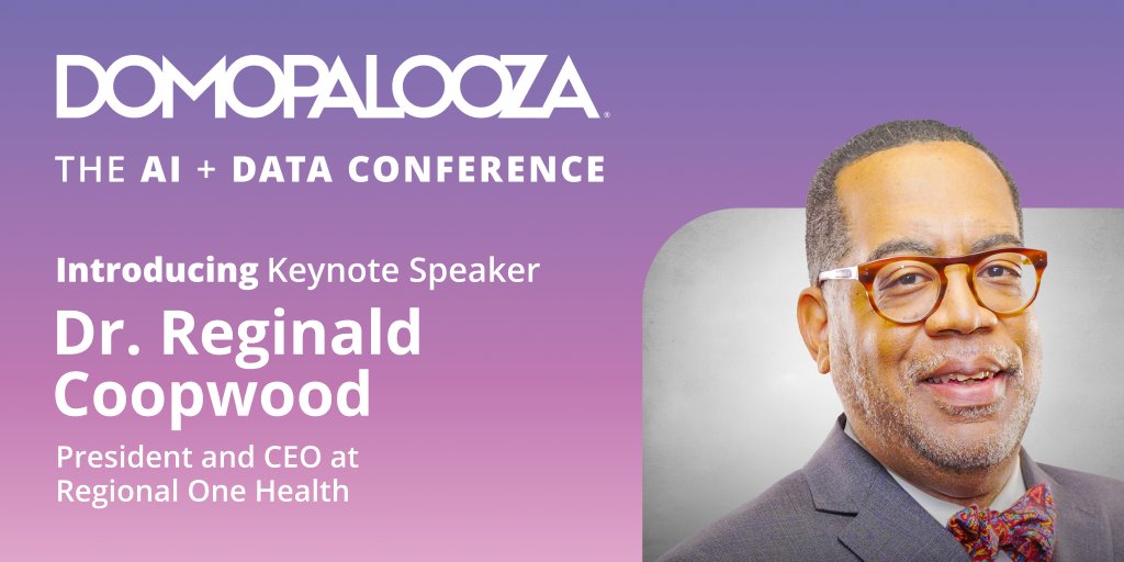 mdixonii's tweet photo. I'm excited to share President and CEO at Regional One Health, Dr. Reginald Coopwood will be a keynote speaker at #Domopalooza! Join us at #DP24 in SLC, Utah, March 26-29 and hear Regional One Health's story. https://t.co/hF8lXx3TcN #Domo #Meharry https://t.co/m2iGNPxsVl
