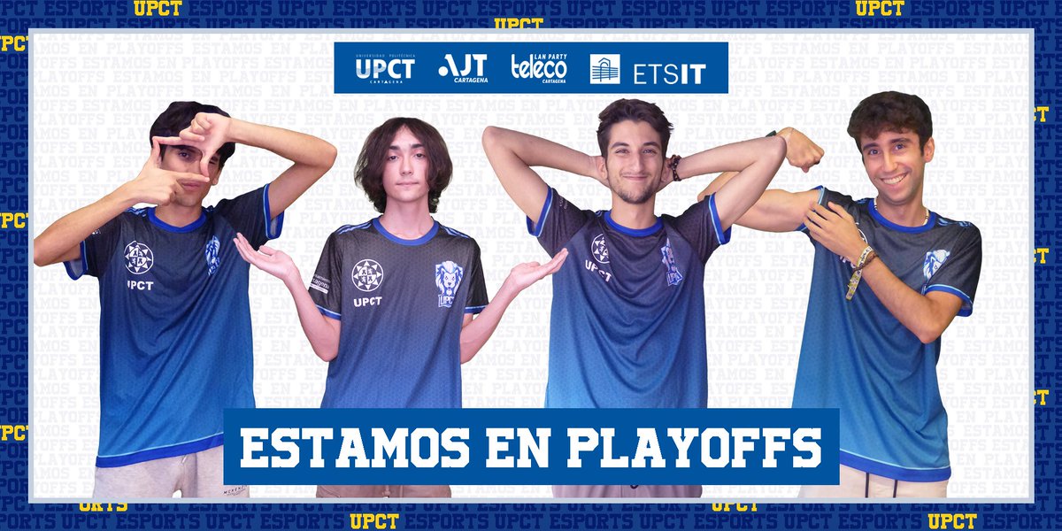 UPCTEsports's tweet photo. Ya están los rankings de @University_ES actualizados y podemos confirmaros que...

¡TODOS NUESTROS EQUIPOS SE HAN CLASIFICADO A LOS PLAYOFFS!

Cumplimos el objetivo y estaremos compitiendo en todos los playoffs de University en este Split 2.

#VamosUPCT🦁 https://t.co/g1F3YHv5s3