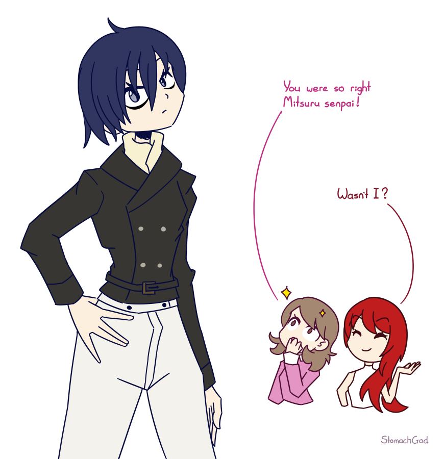Makoto trying Mitsuru's clothes now...
#Persona3Reload #makotoyuki #yukaritakeba #mitsurukirijo