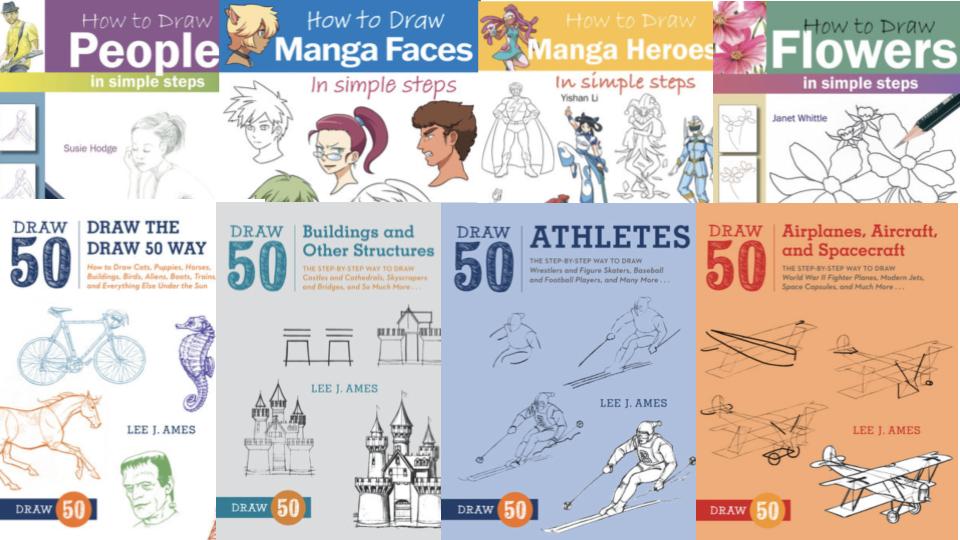 The February/March 2024 Bundle of Books! A variety pack of drawing instructional guides, $30 for five books.  Order at freebirdbooks.com/shop.html