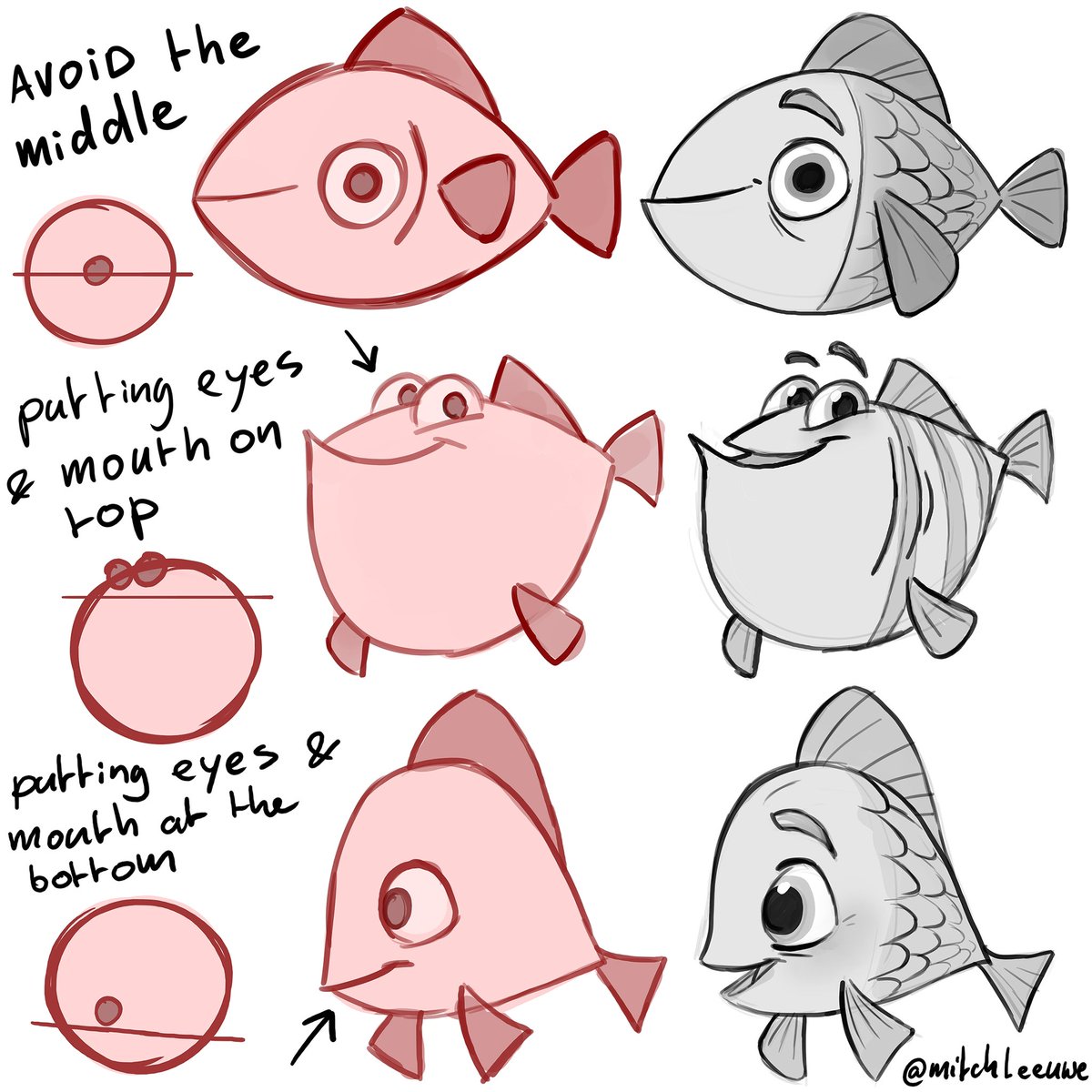 Also how you use the placements of certain features and proportions like the eyes can influence the desing.