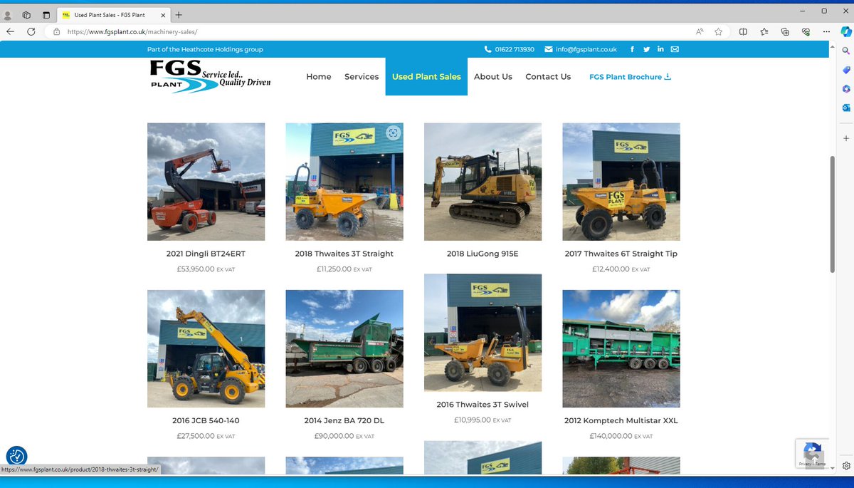 We are always adding new plant and access equipment to our fleet. As a result we occasionally have the opportunity to offer high quality machines for sale. To see what used plant equipment is available for sale, visit our website: fgsplant.co.uk/machinery-sale… Call us: 01622 713930