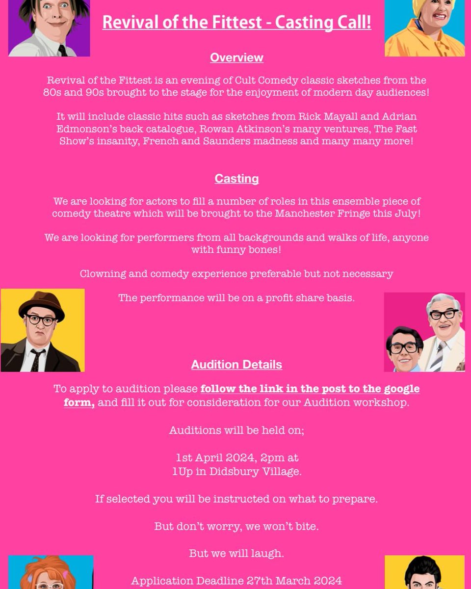 *CASTING CALL* Revival Of The Fittest is returning this July in Manchester and is in need of a few more members to join the team! Fill out the form to apply! 
docs.google.com/forms/d/e/1FAI…